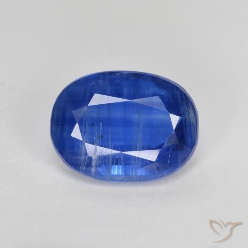 2.74ct Naturel Bleu foncé Disthène, ovale, SI
