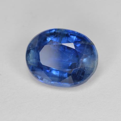 Cyanite bleue naturelle coupe ovale, 3,38 ct, SI