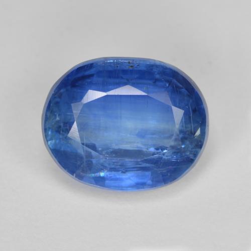 Disthène Bleu marine vif naturelle Coupe ovale, 4.48 ct, SI