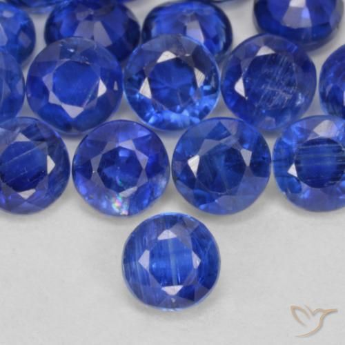 0.41ct Naturel Bleu marine Disthène, Tour, VS-SI