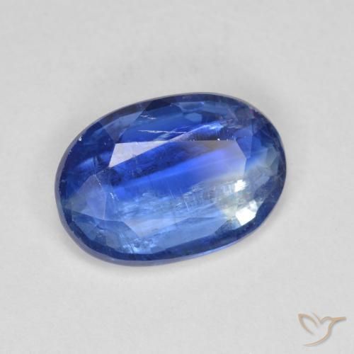 Cyanite bleue naturelle coupe ovale, 3,39 ct, SI-I1