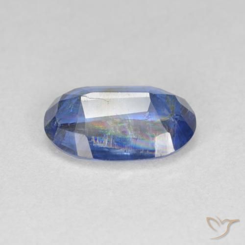 Disthène Bleu foncé naturelle ovale, 3.20 ct, SI-I1