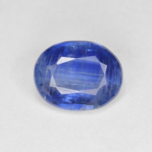 Cyanite bleue naturelle coupe ovale, 3,22 ct, SI-I1