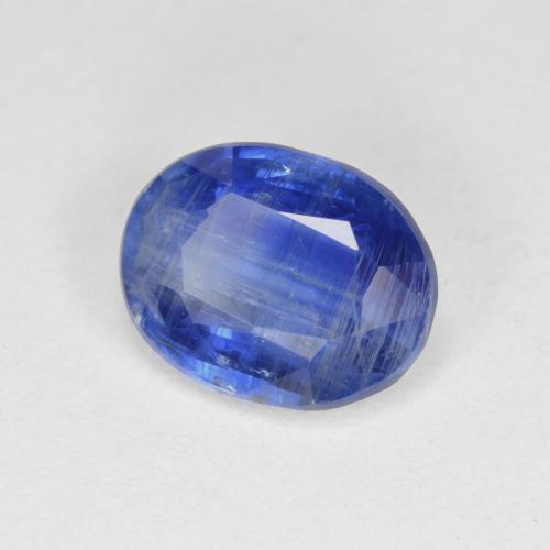 Cyanite bleue naturelle coupe ovale, 3,22 ct, SI-I1