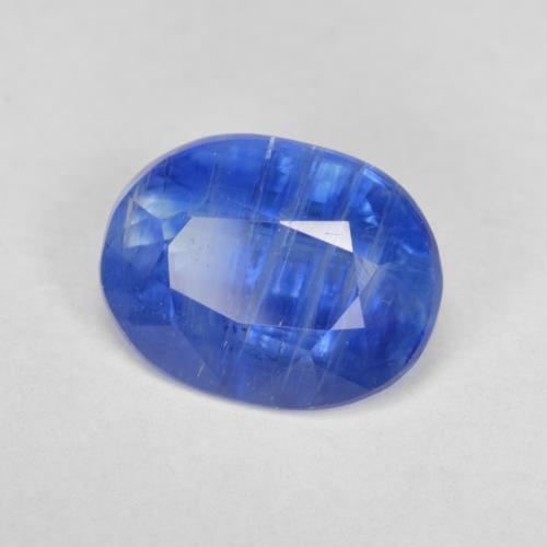 Disthène Bleu azur profond naturelle Coupe ovale, 3.12 ct, SI-I1