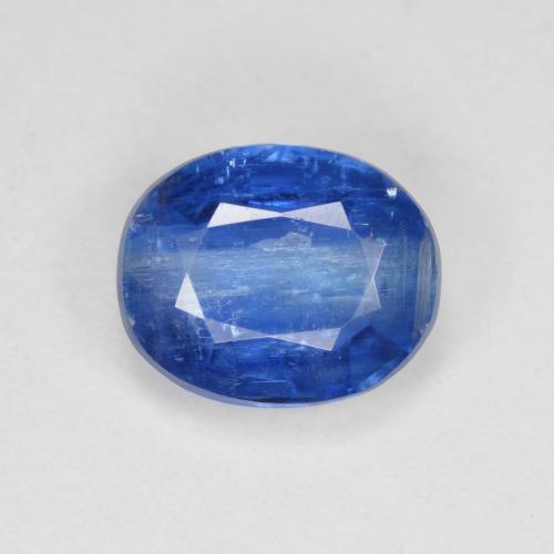 Cyanite bleue naturelle coupe ovale, 3,86 ct, SI-I1