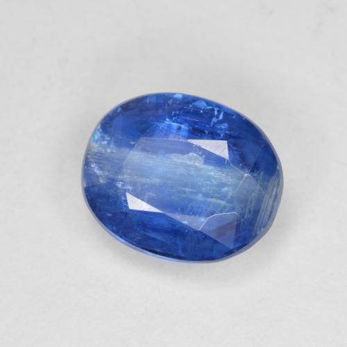 Cyanite bleue naturelle coupe ovale, 3,86 ct, SI-I1