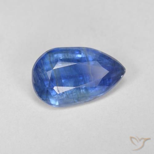 Cyanite bleue naturelle en forme de poire, 2,55 ct, SI-I1