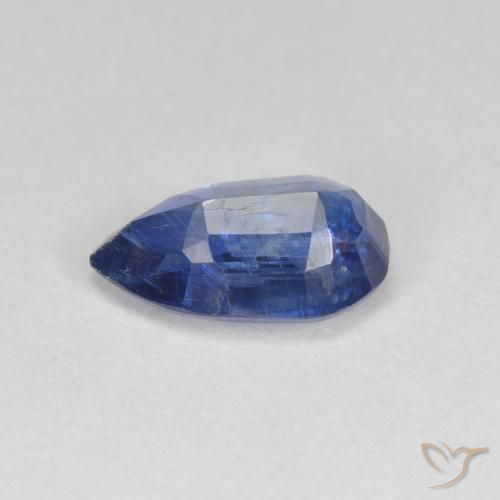 Cyanite bleue naturelle en forme de poire, 2,55 ct, SI-I1