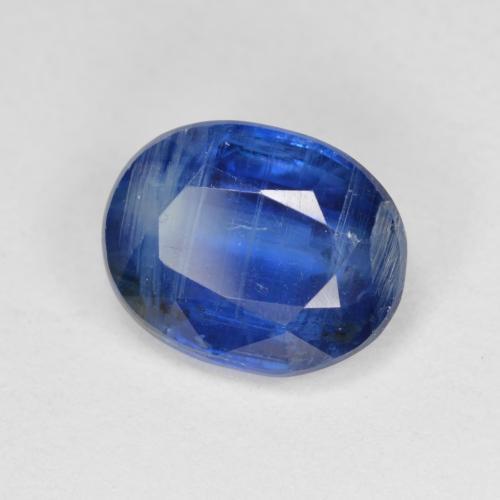 Cyanite bleue naturelle coupe ovale, 3,48 ct, VS-SI