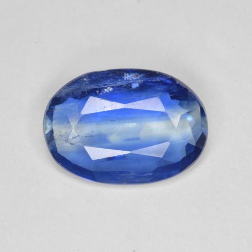 Cyanite bleue naturelle coupe ovale, 3,65 ct, SI-I1