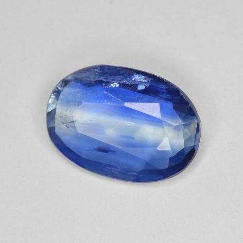 Cyanite bleue naturelle coupe ovale, 3,65 ct, SI-I1