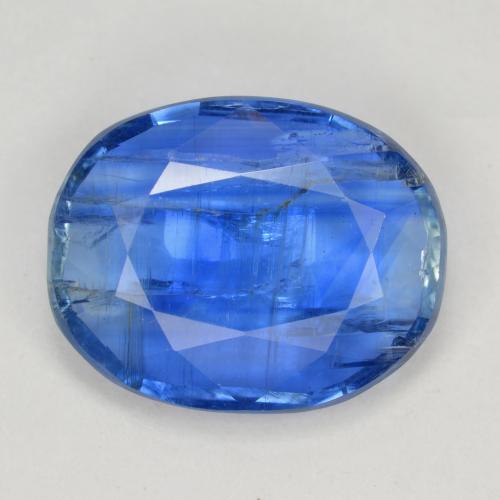 Cyanite bleue naturelle coupe ovale, 7,68 ct, SI-I1