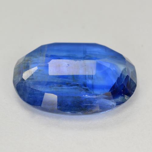 Cyanite bleue naturelle coupe ovale, 7,68 ct, SI-I1