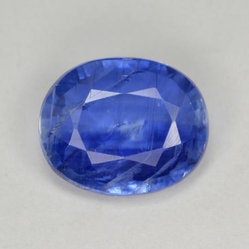 Disthène Bleu vif naturelle Coupe ovale, 5.18 ct, SI-I1