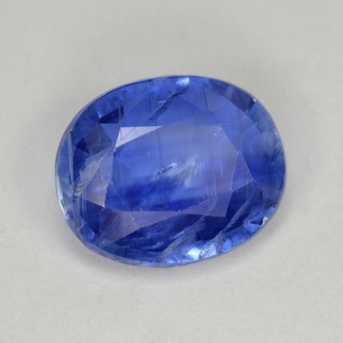 Disthène Bleu vif naturelle Coupe ovale, 5.18 ct, SI-I1