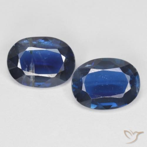 2.65ctw Naturel Bleu marine Disthène, ovale, VS-SI