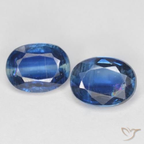 3.25ctw Naturel Bleu marine Disthène, ovale, VS-SI