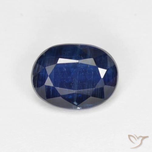 1.61ct Naturel Bleu foncé Disthène, ovale, VS-SI