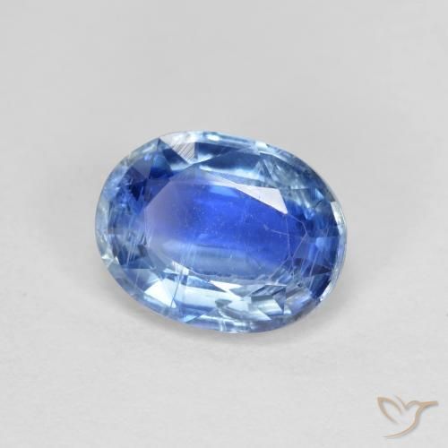Disthène Bleu azur profond naturelle ovale, 1.65 ct, VS-SI