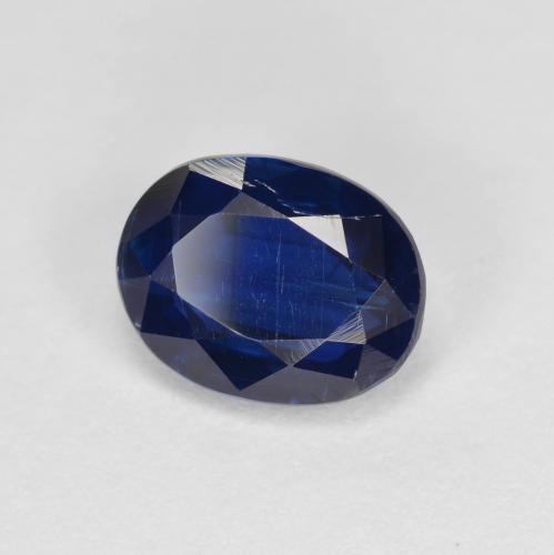Cyanite bleue naturelle coupe ovale, 1,75 ct, VS-SI