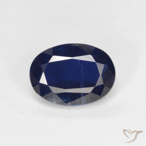 Disthène Bleu foncé naturelle Coupe ovale, 1.60 ct, VS-SI