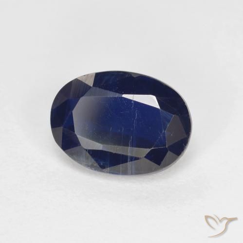 Disthène Bleu foncé naturelle Coupe ovale, 1.60 ct, VS-SI