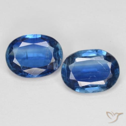 2.68ctw Naturel Bleu marine Disthène, ovale, VS-SI