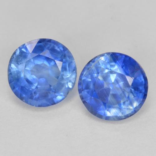 Achetez naturel 1.43ct Bleu marine léger Disthène gems, Coupe roude, En provenance Népal chez GemSelect. En stock, livraison internationale!