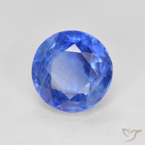 Disthène Bleu azur profond naturelle Coupe roude, 1.76 ct, SI