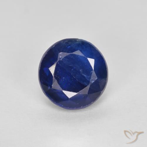 Disthène Bleu marine naturelle Coupe roude, 1.96 ct, SI
