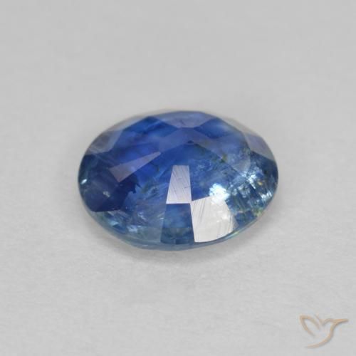 Disthène Bleu foncé naturelle Coupe roude, 1.25 ct, SI-I1