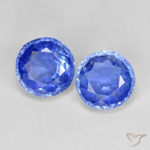 2.18ctw Naturel Bleu marine léger Disthène, Tour, SI-I1