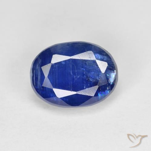 2.04ct Naturel Bleu foncé Disthène, ovale, SI