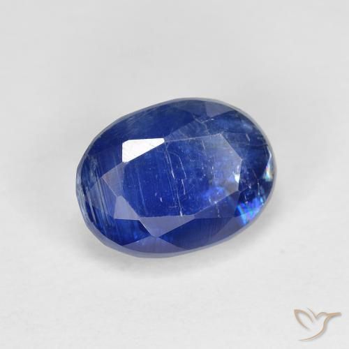 Disthène Bleu foncé naturelle ovale, 2.04 ct, SI