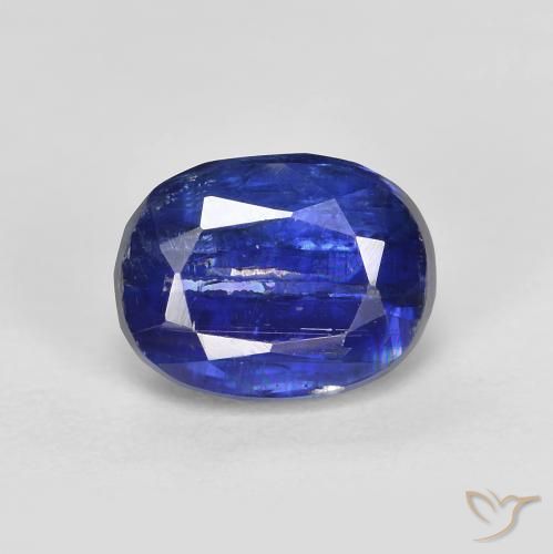 2.18ct Naturel Bleu marine intense Disthène, ovale, SI