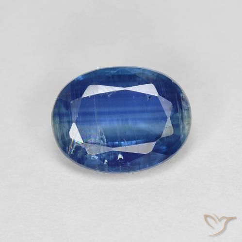 1.55ct Naturel Bleu marine Disthène, ovale, SI