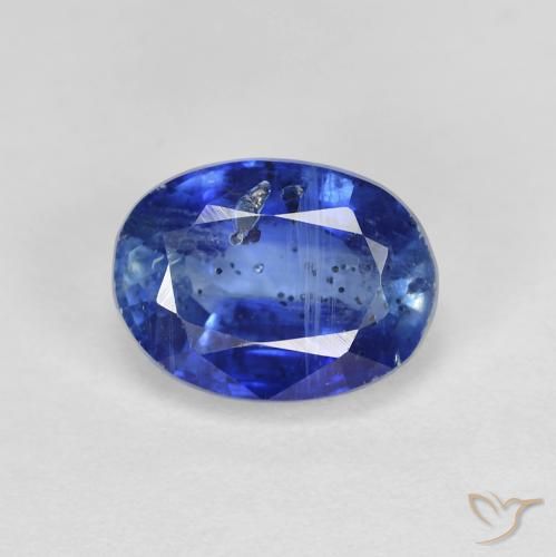 1.92ct Naturel Bleu foncé Disthène, ovale, SI