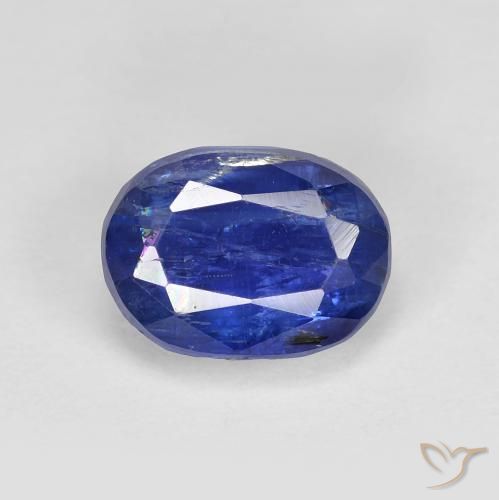 2.06ct Naturel Bleu marine intense Disthène, ovale, SI