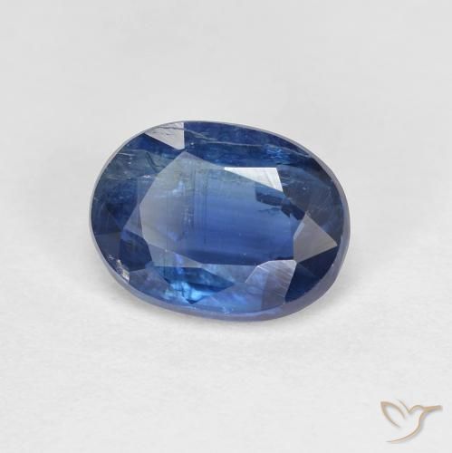 Disthène Bleu foncé naturelle ovale, 1.57 ct, SI
