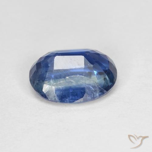 Disthène Bleu foncé naturelle ovale, 1.57 ct, SI
