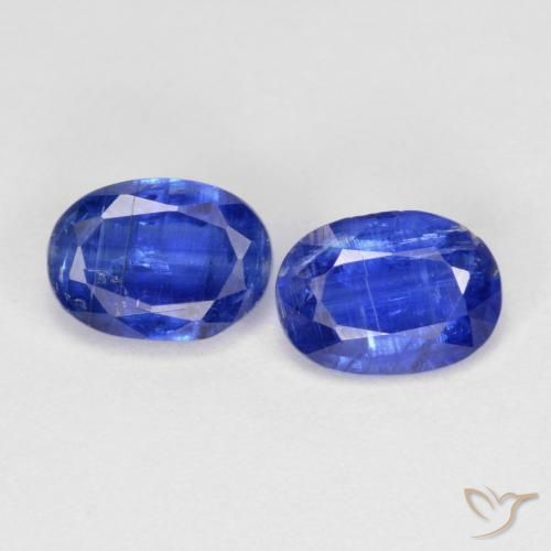 2.14ctw Naturel Bleu électrique Disthène, ovale, SI