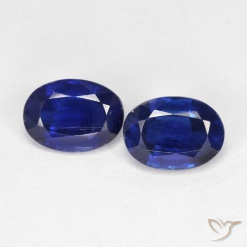 2.08ctw Naturel Bleu royal Disthène, ovale, VS-SI