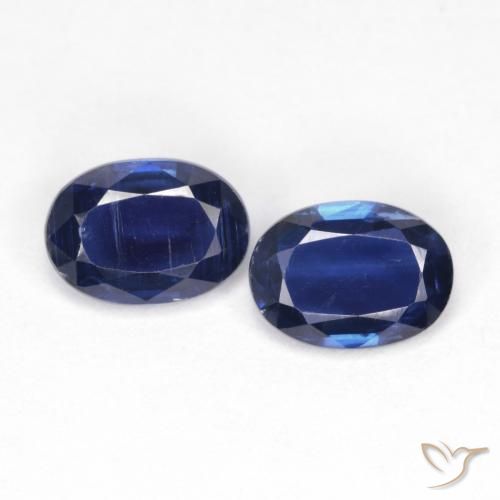 1.86ctw Naturel Bleu foncé Disthène, ovale, VS-SI