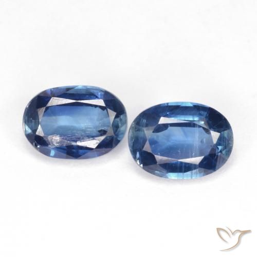 2.19ctw Naturel Bleu foncé Disthène, ovale, VS-SI