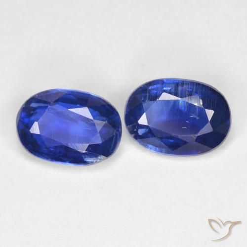 1.86ctw Naturel Bleu franc Disthène, ovale, SI