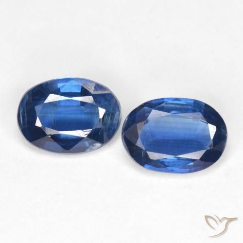 1.88ctw Naturel Bleu marine Disthène, ovale, SI