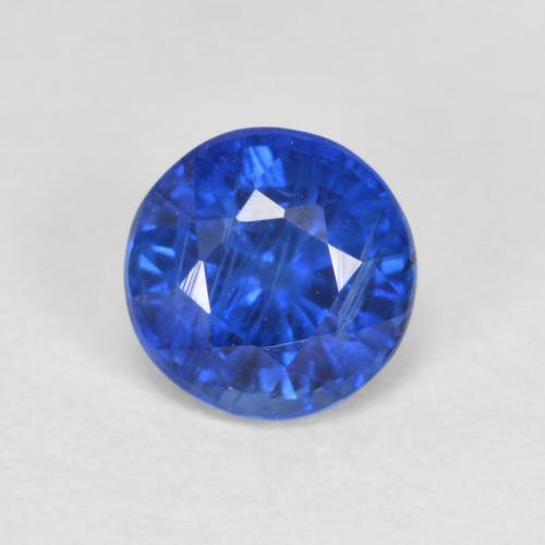 Cyanite bleue naturelle coupe roude, 1,22 ct, VS-SI