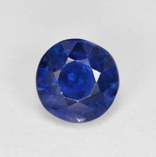 Disthène Bleu foncé naturelle Coupe roude, 1.30 ct, VS
