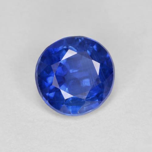 Disthène Bleu foncé naturelle Coupe roude, 1.03 ct, VS-SI
